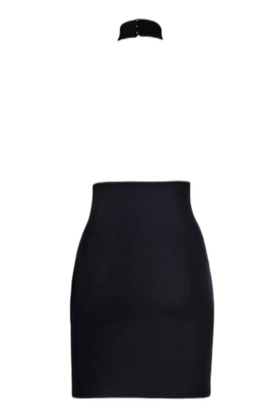 Robe Noire V-9149 Axami : Dos Nu & Transparences Séductrices - 3 | Voyage Sensuel
