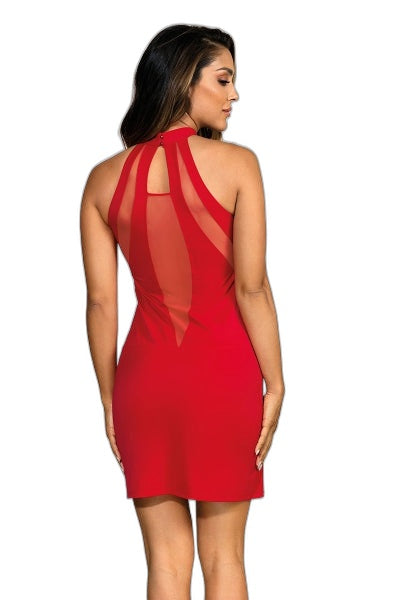 Robe Rouge V-9259 Axami - Séduction & Luxe - 4 | Voyage Sensuel