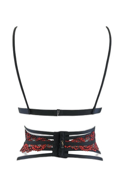 Soutien-gorge Serre-taille V-10037 Axami — Dentelle Noire - 3 | Voyage Sensuel