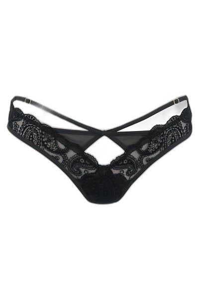 String noir dentelle Axami – Séduction plongeante - 4 | Voyage Sensuel