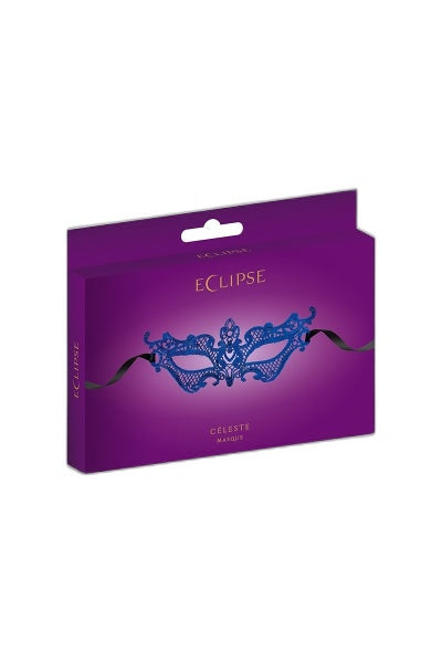 Loup Céleste bleu – Dentelle guipure séduction - 2 | Voyage Sensuel