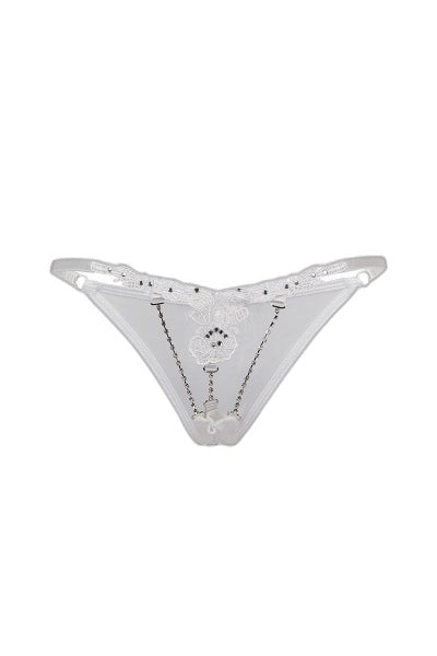 String Ouvert à Strass Blanc Paris Hollywood - 2 | Voyage Sensuel