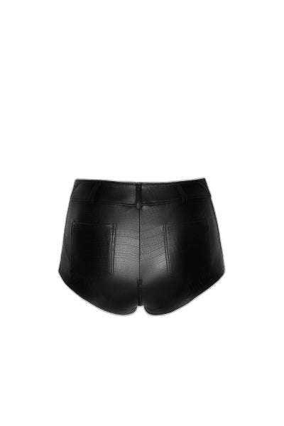 Short échancré wetlook effet croco F318 — Séduction affirmée - 3 | Voyage Sensuel