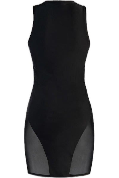 Robe Moulante Noire Audacieuse V-10619 Axami - 3 | Voyage Sensuel