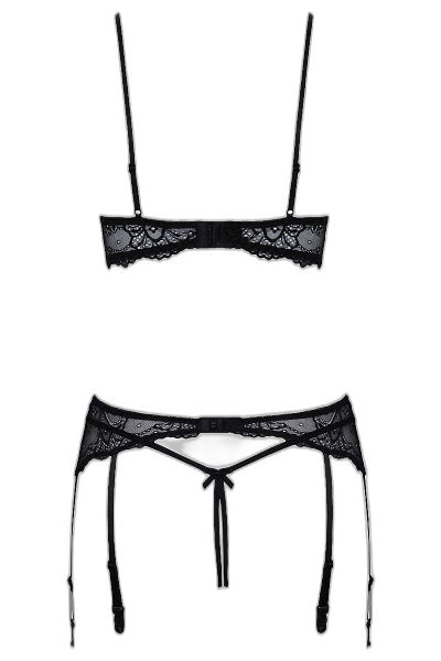 Ensemble lingerie ouverte noir Cotelli - Séduction totale - 4 | Voyage Sensuel