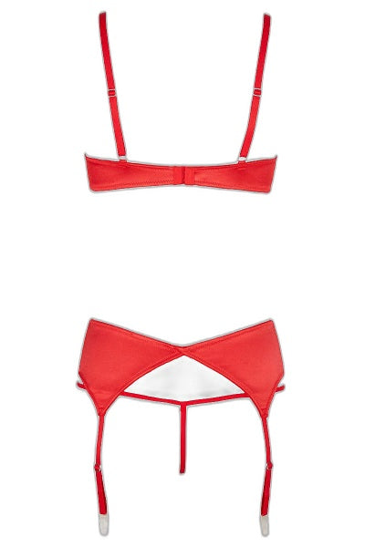 Ensemble lingerie 3 pièces ouvert rouge Cottelli - 4 | Voyage Sensuel