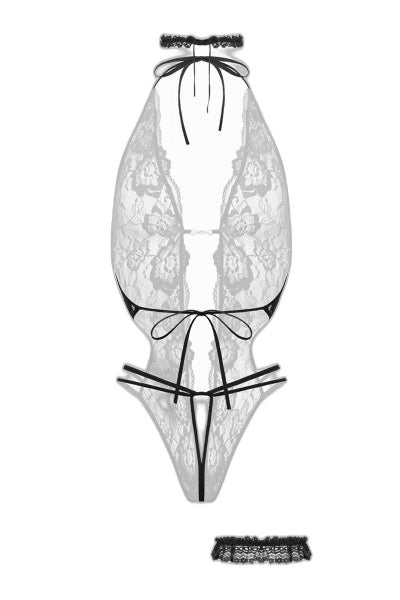Ensemble body ouvert Renée noir - Séduction totale - 3 | Voyage Sensuel