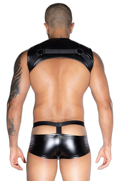 Ensemble Sexy Deux Pièces Noir - Harnais & Boxer - 2 | Voyage Sensuel