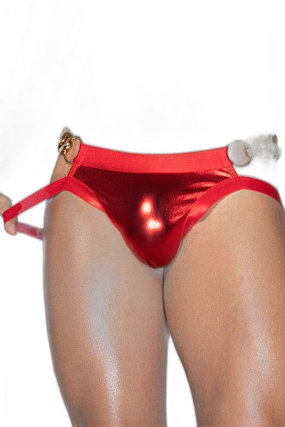 Jock-Strap Rouge Brillant - Séduction Audacieuse - 1 | Voyage Sensuel