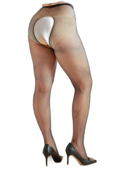 Pack 4 Collants Ouverts Résille Noire - J Lingerie - 5 | Voyage Sensuel