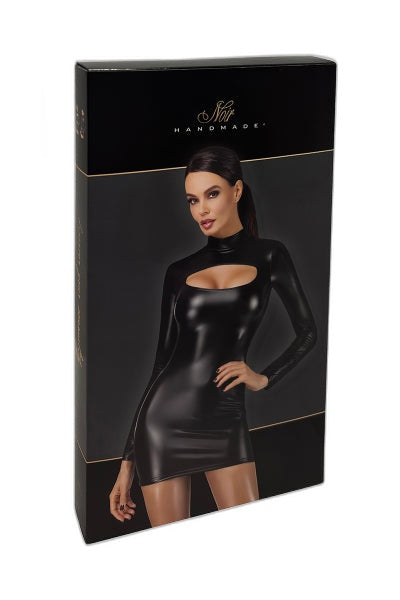 Mini Robe Vixen F366 Noir - Séduction Épurée - 3 | Voyage Sensuel