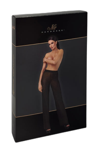 Pantalon Pailleté Onyx – Maille Transparente & Sensuelle - 3 | Voyage Sensuel