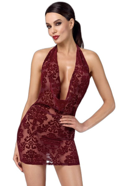 Mini robe dos nu tulle floqué Noir HandMade — Séduction - 1 | Voyage Sensuel