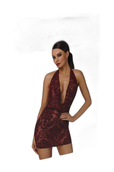 Mini robe dos nu tulle floqué Noir HandMade — Séduction - 3 | Voyage Sensuel