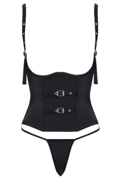 Ensemble corset seins nus noir Cottelli PARTY - 2 | Voyage Sensuel