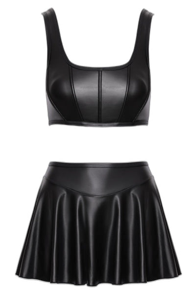 Ensemble Top Bustier et Mini-Jupe Noir Cottelli PARTY - 2 | Voyage Sensuel