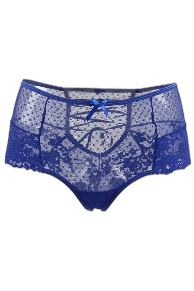 Tanga Dentelle Bleu Taille Haute — Séduction & Confort - 4 | Voyage Sensuel