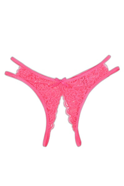 String Ouvert Dentelle Rose - Séduction Raffinée - 3 | Voyage Sensuel