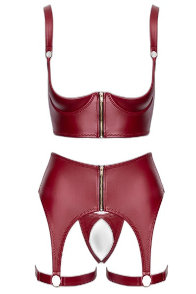 Ensemble Seins Nus 3 Pièces Rouge Bordeaux - Cottelli - 2 | Voyage Sensuel