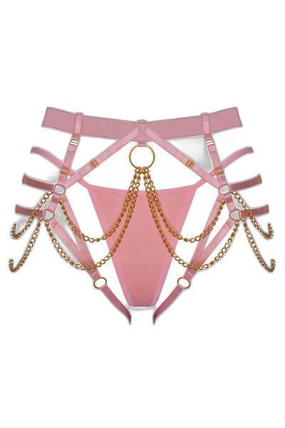 String Harnais Rose Bad Kitty – Duo Séduction Audacieux - 2 | Voyage Sensuel