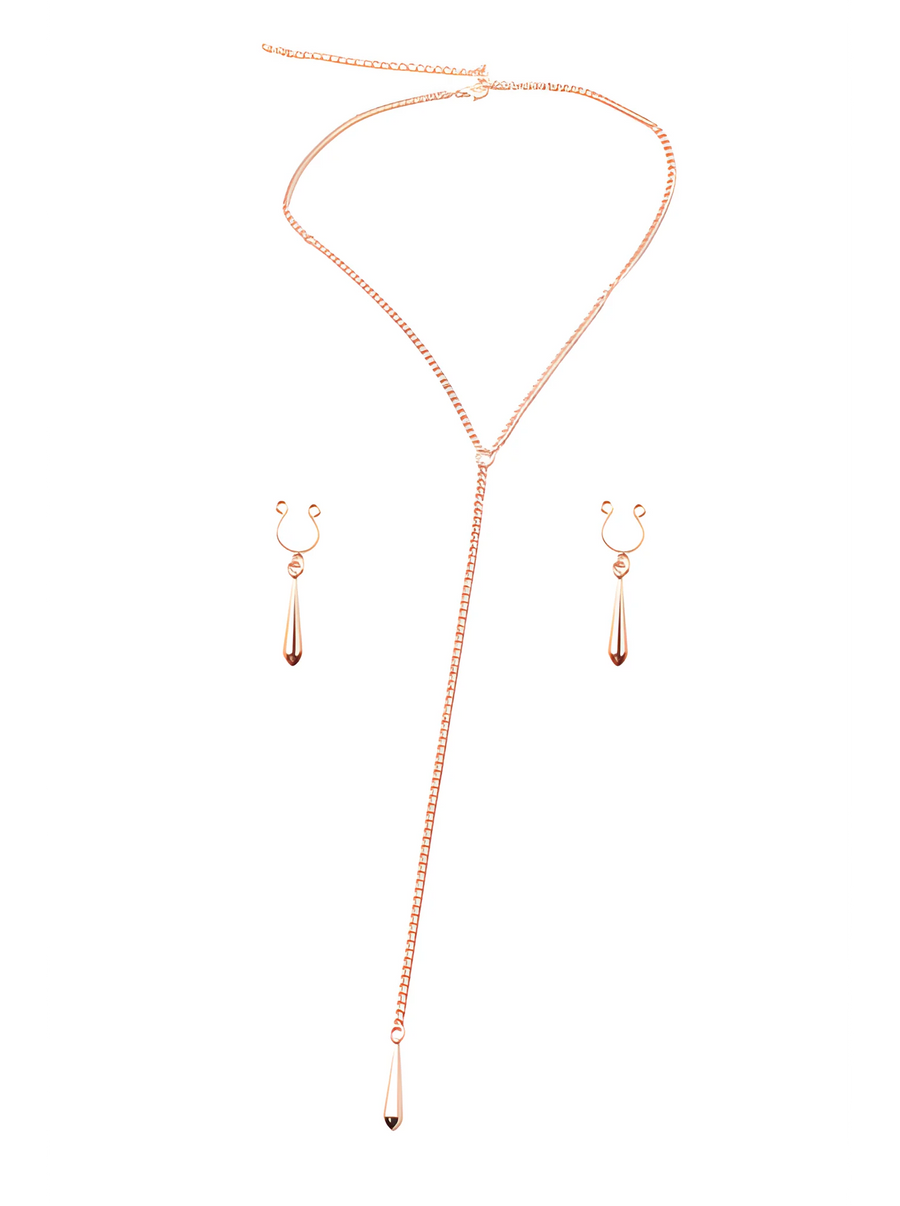 bijoux-de-corps-pinces-de-seins-goutte-et-tour-de-cou-chainette | Voyage Sensuel