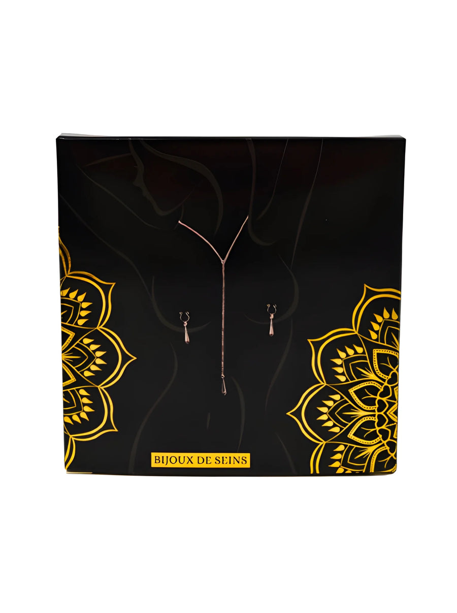 bijoux-de-corps-pinces-de-seins-goutte-et-tour-de-cou-chainette | Voyage Sensuel