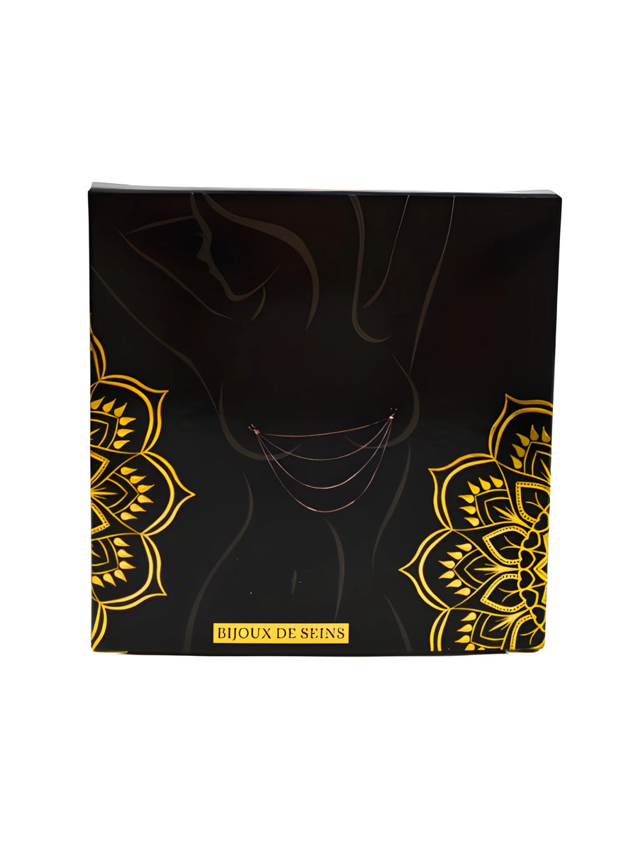 bijou-pinces-ttons-avec-4-chainettes-dor-rose | Voyage Sensuel