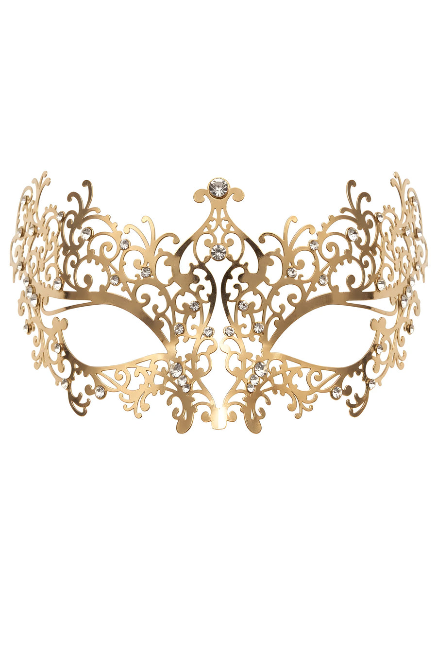 masque-vnitien-chiara-rigide-dor-avec-strass | Voyage Sensuel