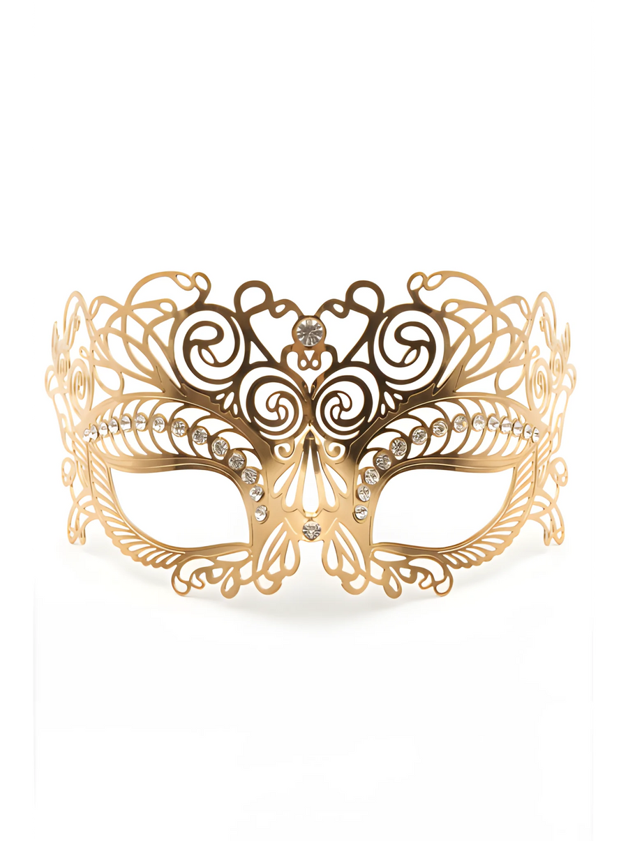 masque-vnitien-giulia-rigide-dor-avec-strass | Voyage Sensuel