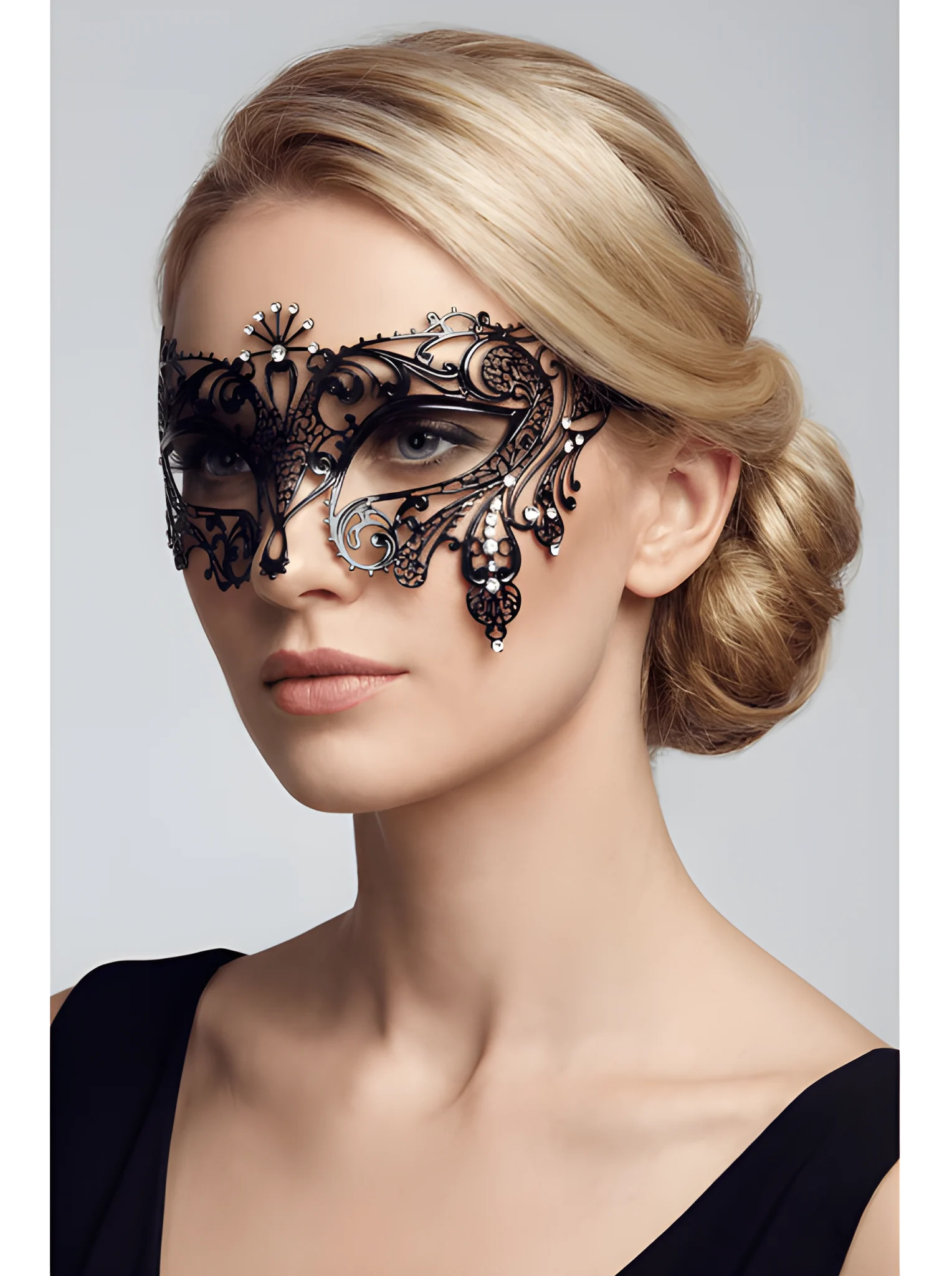 masque-vnitien-bianca-rigide-dor-avec-strass
