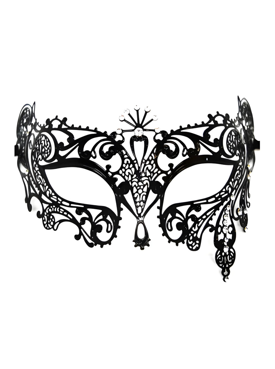 masque-vnitien-bianca-rigide-dor-avec-strass | Voyage Sensuel