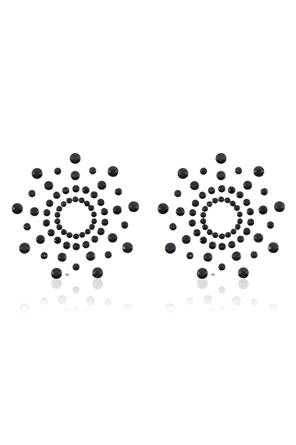 Paire de cache tétons adhésifs strass noir