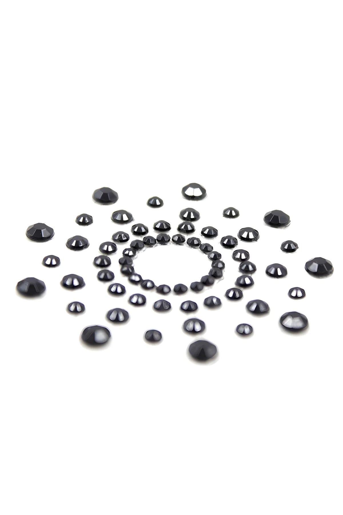 Paire de cache tétons adhésifs strass noir