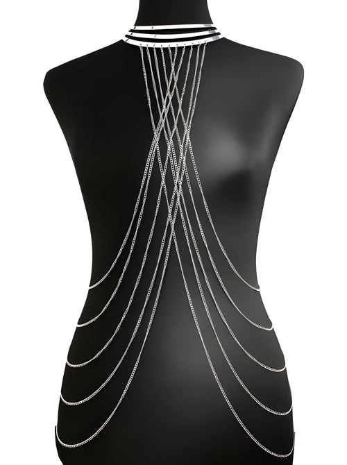 bijou-tour-de-cou-trois-anneaux-avec-chaines-de-corps-argent