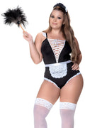 Costume de femme de ménage sexy, grande taille