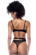 Ensemble 3 pièces en wetlook noir