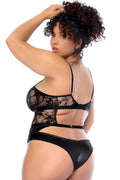 Body noir dos nu grande taille