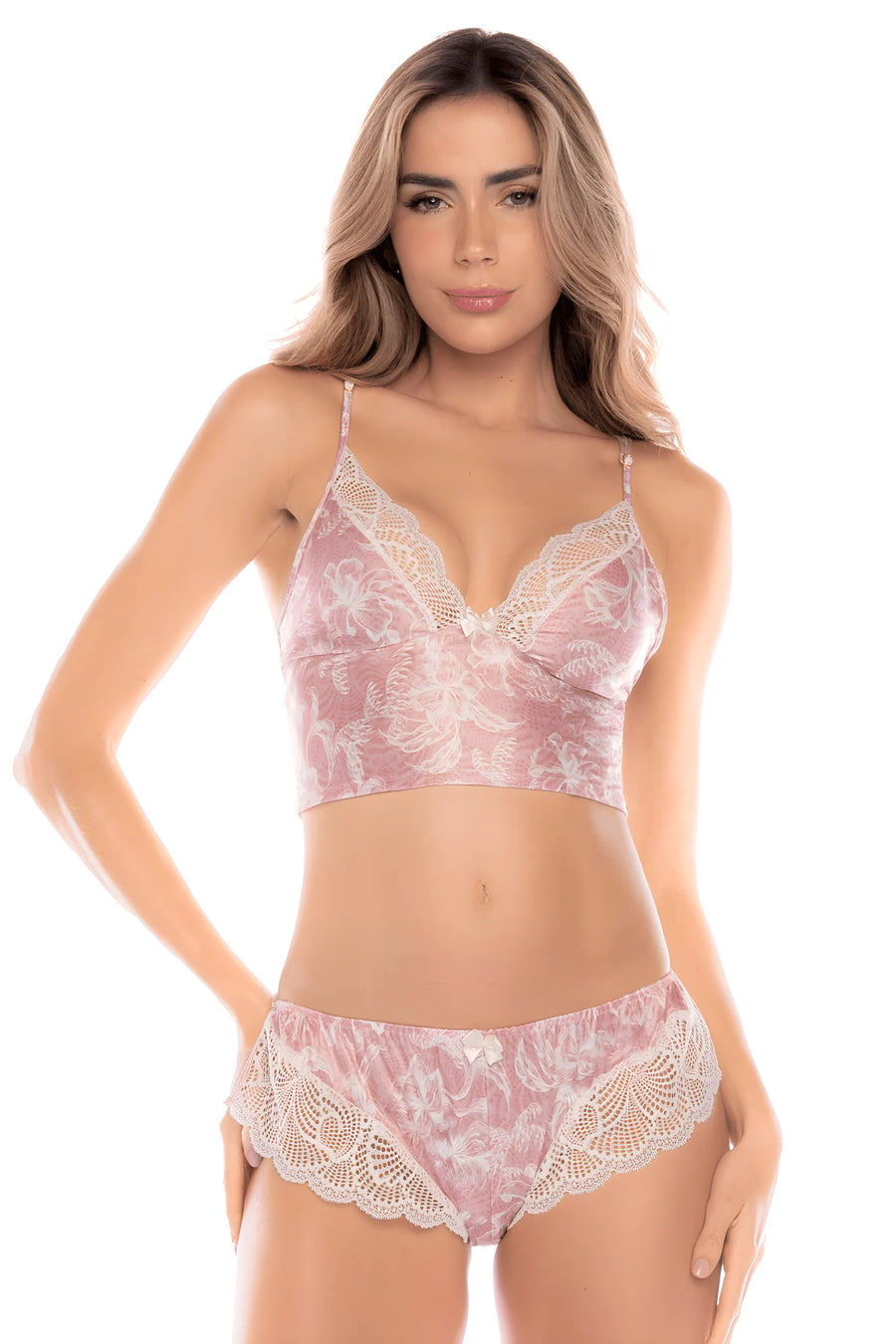 Ensemble 2 pièces rose dentelle confort et sensualité – Mapalé | Voyage Sensuel