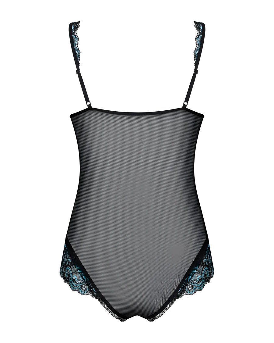 amanta-body-ouvert-noir-et-turquoise | Voyage Sensuel