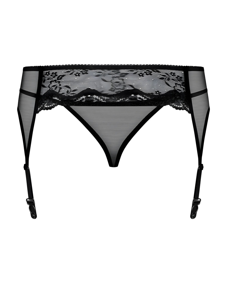 charms-porte-jarretelles-et-string-noir | Voyage Sensuel