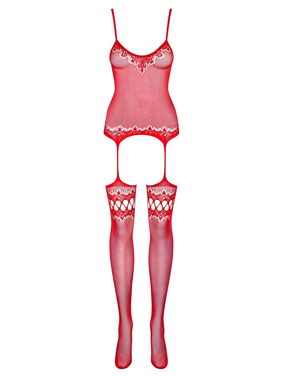 f214-bodystocking-rouge | Voyage Sensuel