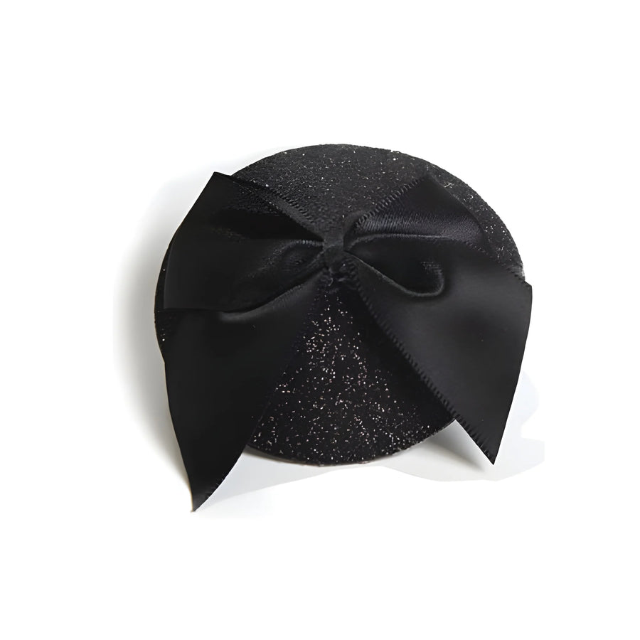 cache-tetons-burlesque-noeud-et-paillettes-noir | Voyage Sensuel