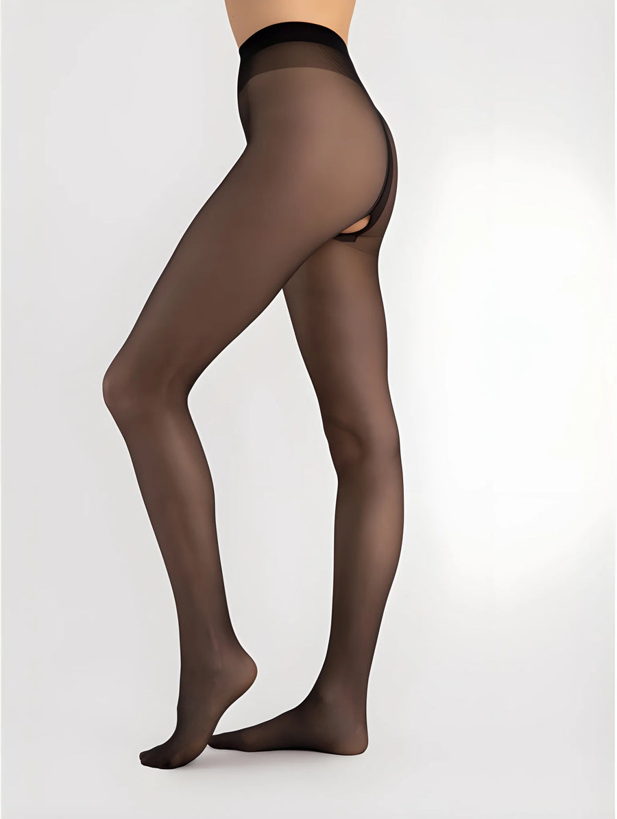 ouvert-collants-20-den-noir | Voyage Sensuel