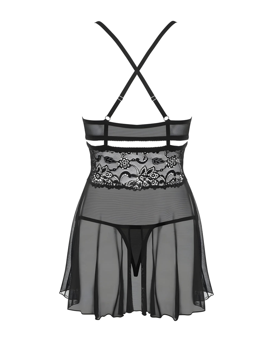 838-bab-1-babydoll-noir | Voyage Sensuel