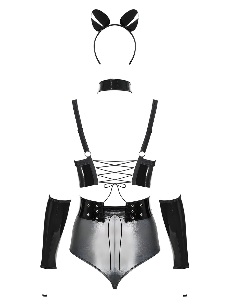 silveria-ensemble-6-pcs-argent-et-noir | Voyage Sensuel