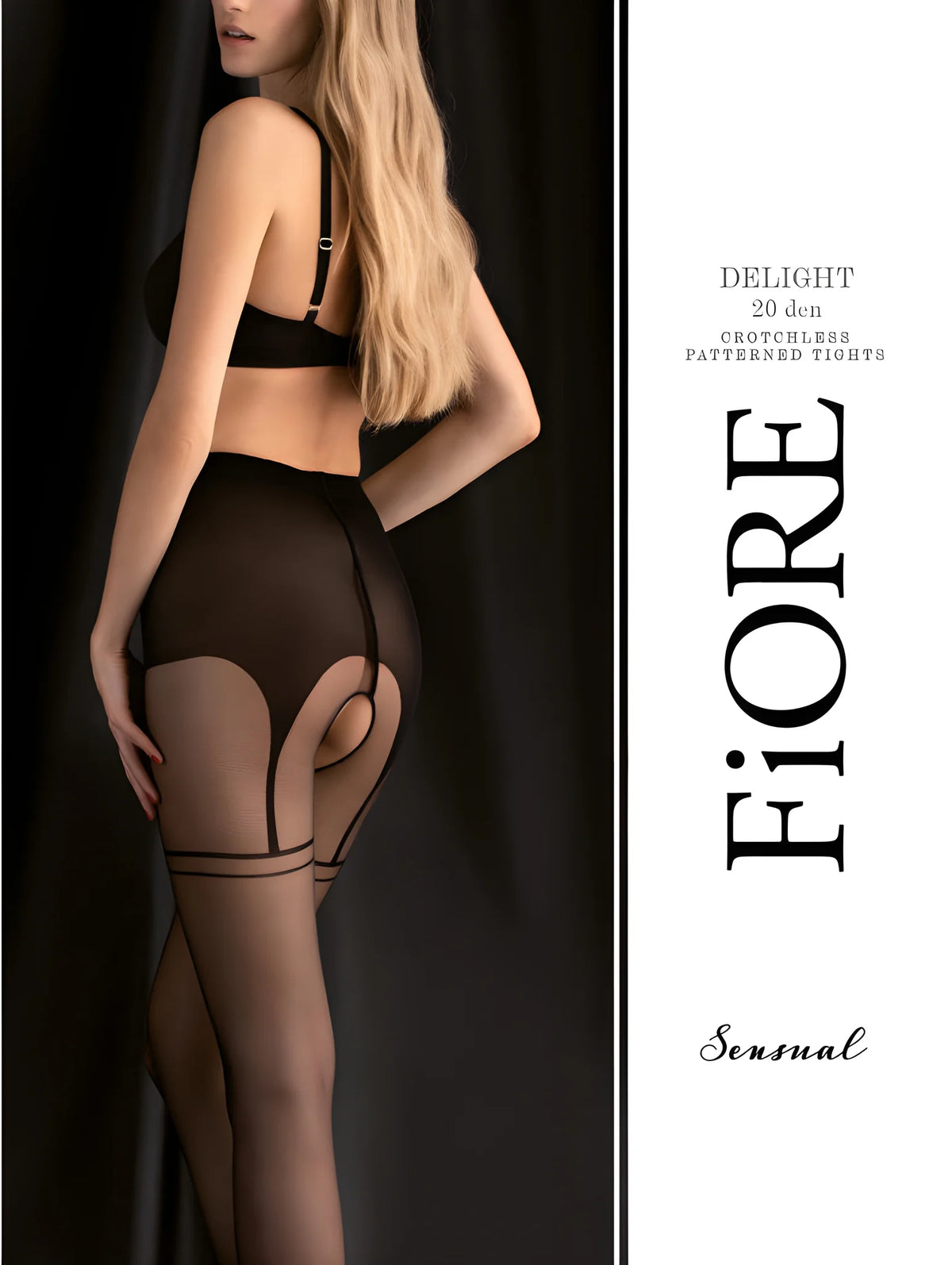 Delight Collants ouvert 20 DEN - Noir
