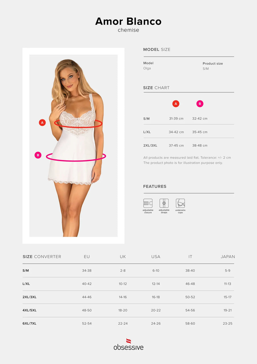 amor-blanco-nuisette-et-string-blanc | Voyage Sensuel