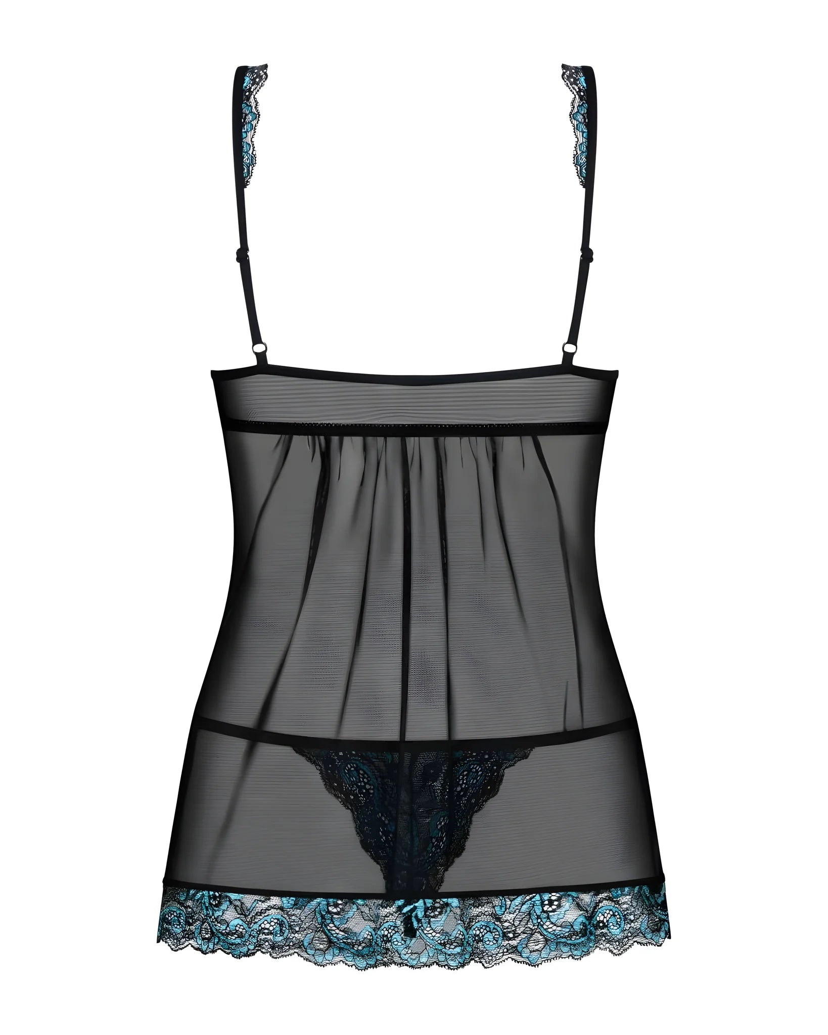 amanta-babydoll-noir-et-turquoise