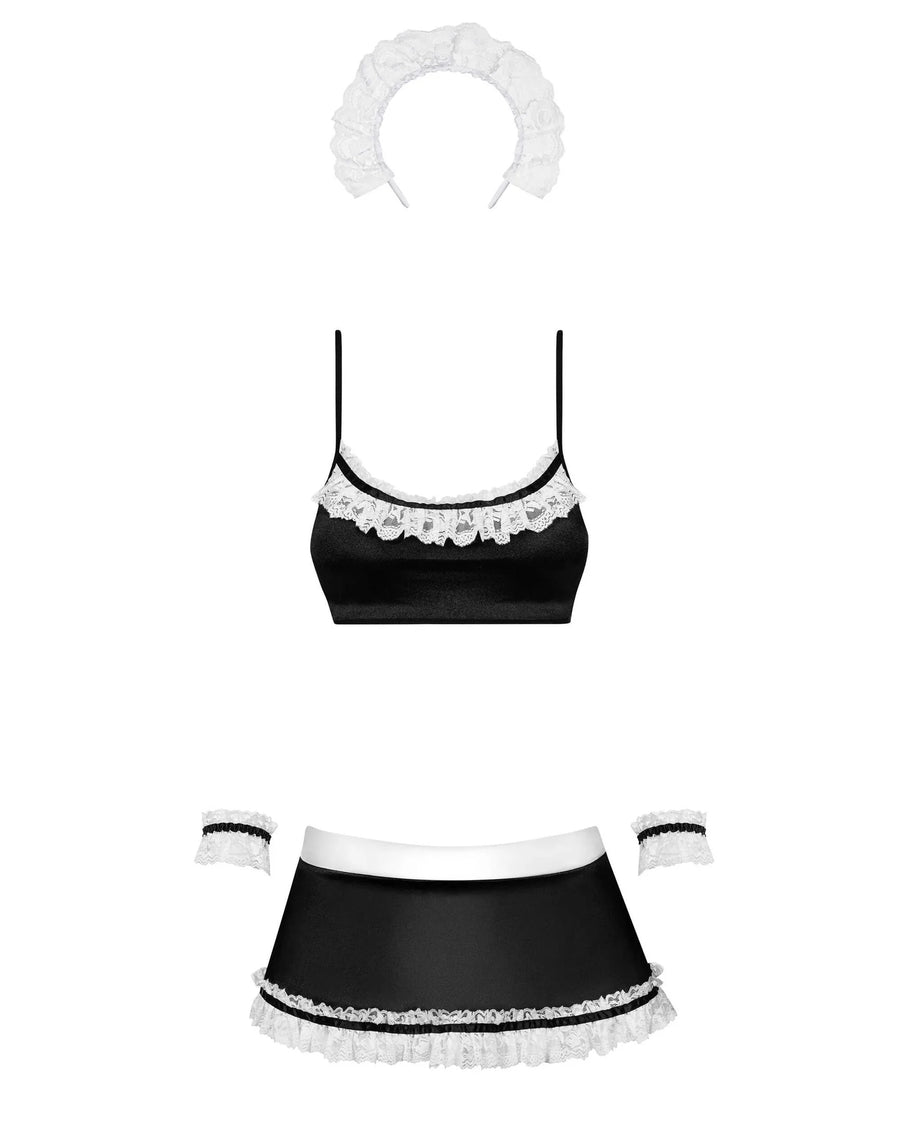 maid-set-costume-de-soubrette-noir | Voyage Sensuel