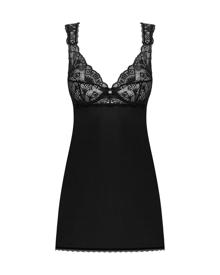 donna-dream-babydoll-et-string-noire | Voyage Sensuel